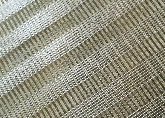 120m Woven Glass Laminated Wire Mesh Desain Interior Bangunan Fasad