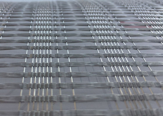 0.8mm Plain Woven Wire Mesh Glass Panel Eksterior Dan Interior Dekoratif Fasad