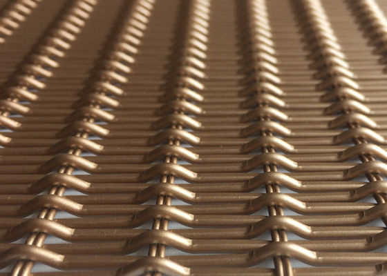6.5ft Aluminium Alloy Dekoratif Woven Wire Mesh 26% Area Pembukaan