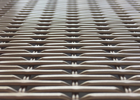 6.5ft Aluminium Alloy Dekoratif Woven Wire Mesh 26% Area Pembukaan