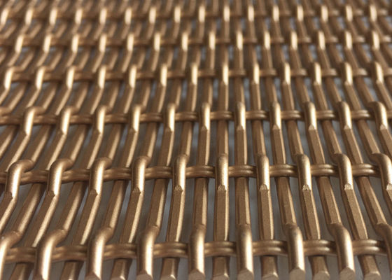 6.5ft Aluminium Alloy Dekoratif Woven Wire Mesh 26% Area Pembukaan