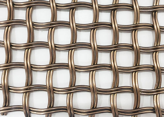 6mm Partisi Dekoratif Woven Wire Mesh Grid Panel Untuk Pagar Pembatas Tangga