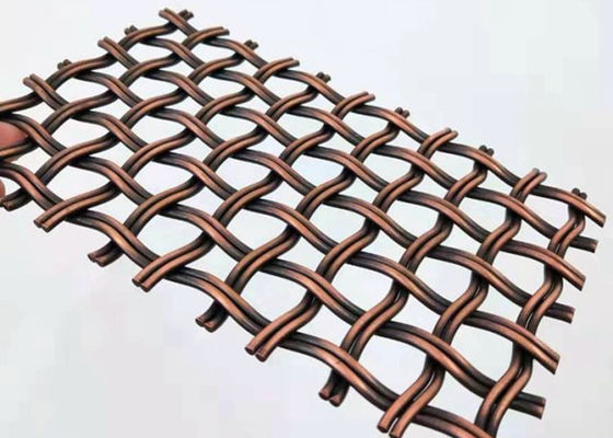 High Tensile Alloy Dekoratif Woven Wire Mesh Partisi 5ft Untuk Dinding