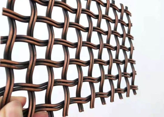 High Tensile Alloy Dekoratif Woven Wire Mesh Partisi 5ft Untuk Dinding