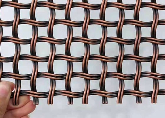 High Tensile Alloy Dekoratif Woven Wire Mesh Partisi 5ft Untuk Dinding