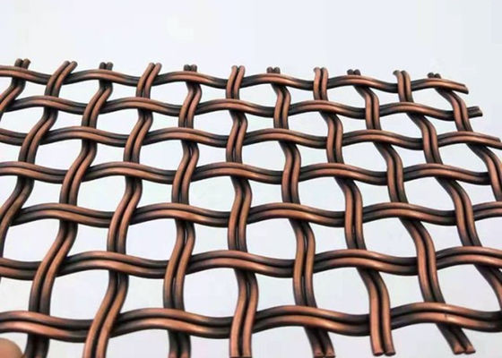 High Tensile Alloy Dekoratif Woven Wire Mesh Partisi 5ft Untuk Dinding