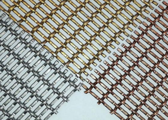 SHUOLONG 3.2mm Arsitektur Layar Logam Dekoratif Ceiling Mesh Antishock