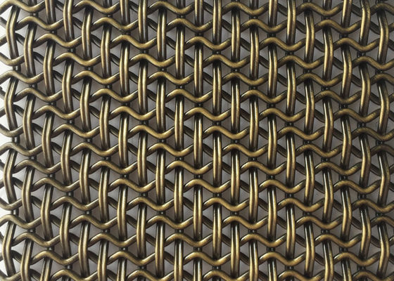Kunci Berkerut Dekoratif Woven Wire Mesh Eco Facade Dinding Layar Arsitektur