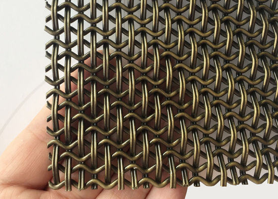 Kunci Berkerut Dekoratif Woven Wire Mesh Eco Facade Dinding Layar Arsitektur