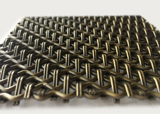 Kunci Berkerut Dekoratif Woven Wire Mesh Eco Facade Dinding Layar Arsitektur