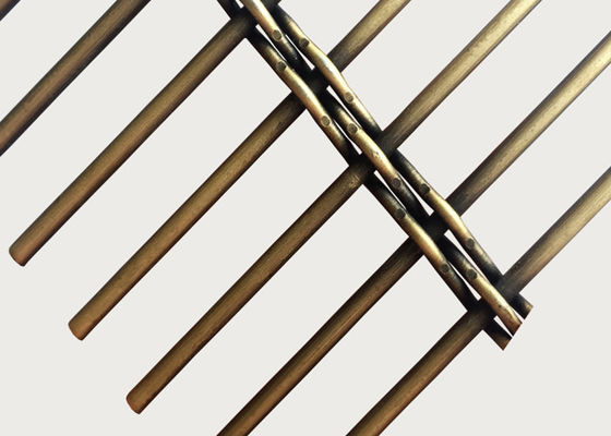 Kuningan BBQ Divider Dekoratif Woven Wire Mesh Screen Plated Metal