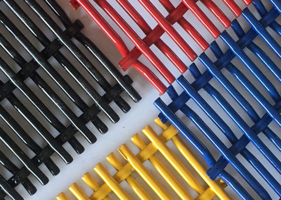 Stainless Steel 2.5m Black Powder Coated Wire Mesh Tenunan Polos Untuk Layar