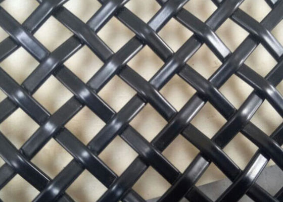 SS304 Antiwear Black Powder Coated Mesh Dekoratif Untuk Struktur Bangunan