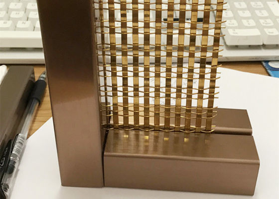 OEM Emas Arsitektur Dekoratif Anyaman Wire Mesh Stainless Steel XY 1513G