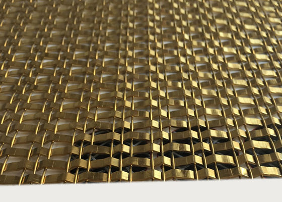 OEM Emas Arsitektur Dekoratif Anyaman Wire Mesh Stainless Steel XY 1513G