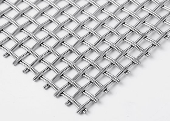 ISO9000 Double Wire 316 Stainless Steel Wire Mesh Panel Permukaan Kolom