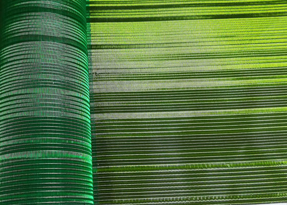 Painted Copper ISO9001 Interior Wire Mesh Glass Laminated Green 2m To 2.5m Width