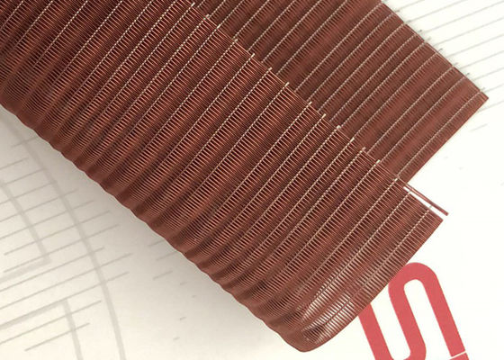 Anggur Merah Kaca Interlayer Interior Wire Mesh 10m 50m Dekoratif Woven Metal Mesh