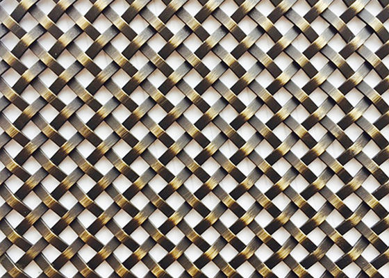 9ft Metal Woven Dekoratif Wire Mesh Grilles Kuningan Antik SGS