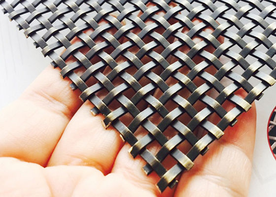 9ft Metal Woven Dekoratif Wire Mesh Grilles Kuningan Antik SGS