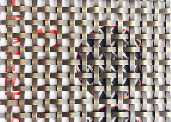 9ft Metal Woven Dekoratif Wire Mesh Grilles Kuningan Antik SGS