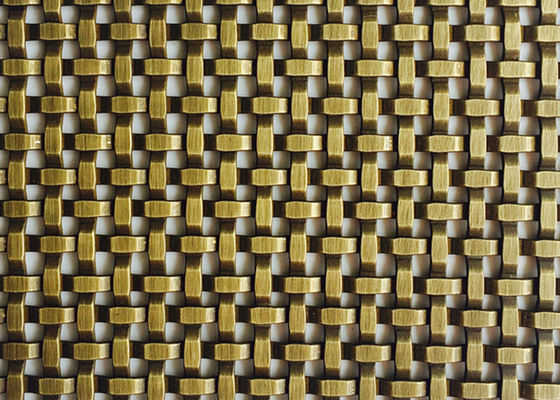 Dinding Cladding Arsitektur Anyaman Logam Dekoratif Wire Mesh Grille Partisi 24% Ruang