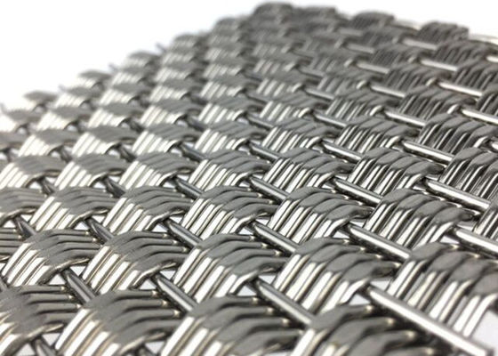 Panel Wire Mesh Anyaman Arsitektur Kaku Stainless Steel Eco 4.9mm Tebal
