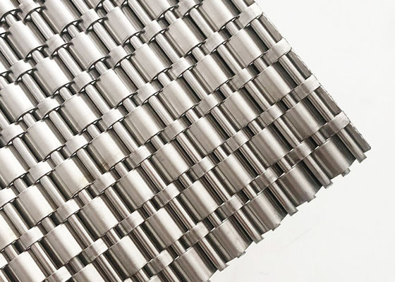 4m Gratis Minyak Woven Wire Mesh Panel Cladding Pintu Lift Tahan Api