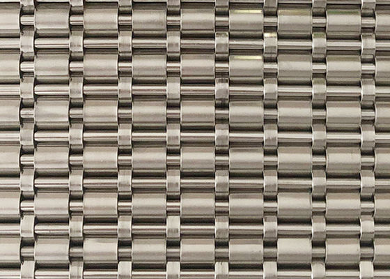 4m Gratis Minyak Woven Wire Mesh Panel Cladding Pintu Lift Tahan Api