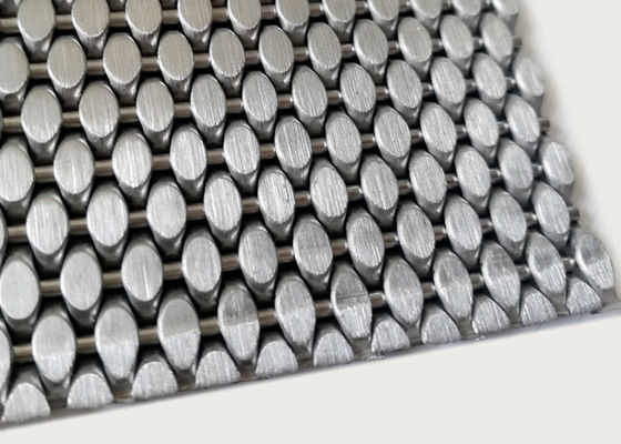 316L Stainless Steel Metal Mesh Cladding Kekuatan Tarik Tinggi 4.5m 5.5m Panjang