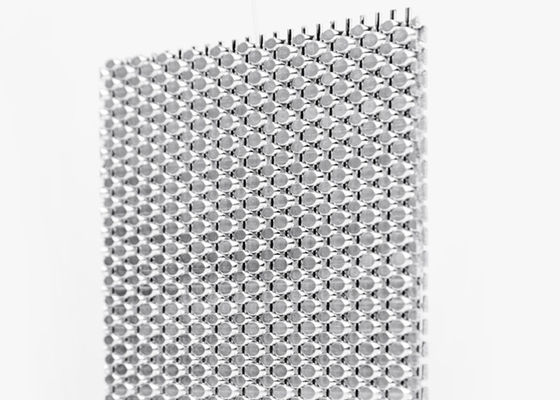 OEM 1.5mm Dekoratif Metal Mesh Screen 15ft Steel Wire Fabric Facade Architecture