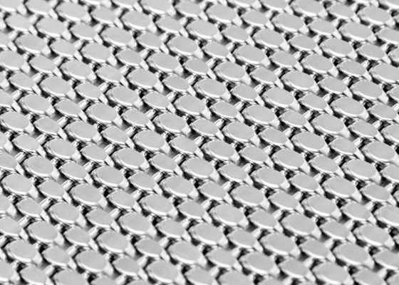 OEM 1.5mm Dekoratif Metal Mesh Screen 15ft Steel Wire Fabric Facade Architecture
