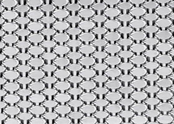 OEM 1.5mm Dekoratif Metal Mesh Screen 15ft Steel Wire Fabric Facade Architecture