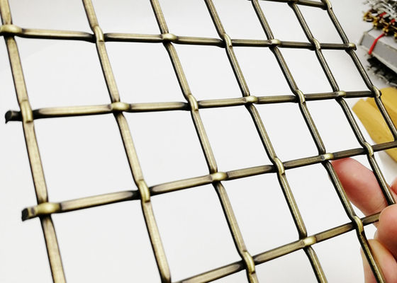 5.5mm Dekoratif Kuningan Kisi-kisi Tahan Karat Logam Wire Mesh Railing Tangga