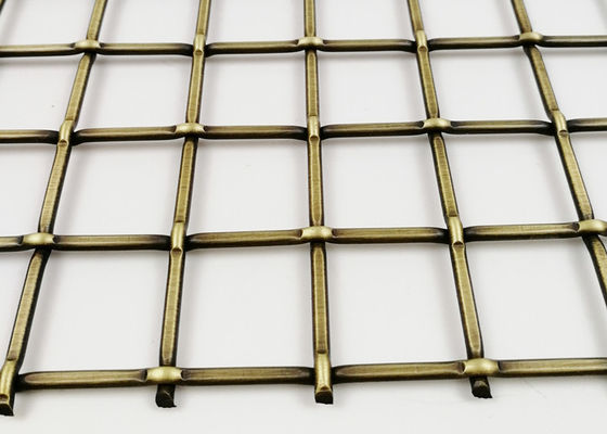 5.5mm Dekoratif Kuningan Kisi-kisi Tahan Karat Logam Wire Mesh Railing Tangga