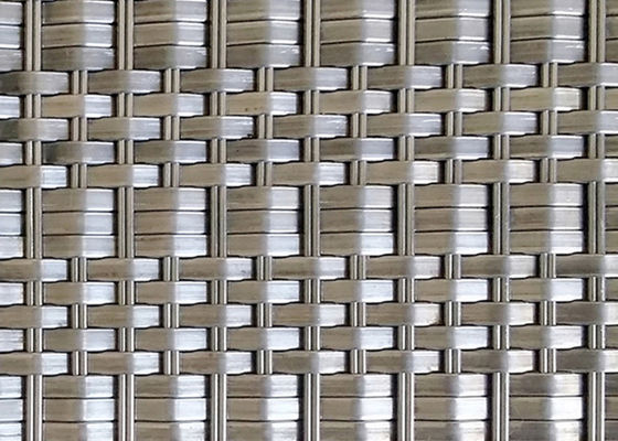 SS316 Deco Metal Architectural Woven Wire Mesh Panels Diameter Warp 1,5 X 2mm