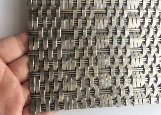 SS316 Deco Metal Architectural Woven Wire Mesh Panels Diameter Warp 1,5 X 2mm