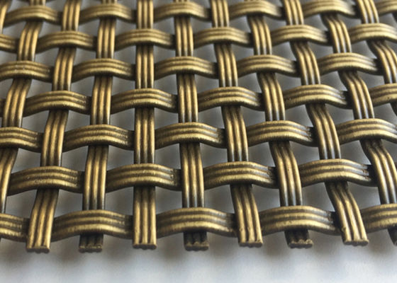 3.2mm ODM Dekoratif Metal Mesh Screen Wire Grille Berlapis Antik