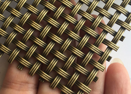 3.2mm ODM Dekoratif Metal Mesh Screen Wire Grille Berlapis Antik