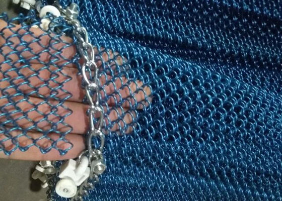 26ft Blue Metal Coil Drapery Eco Perapian Layar Tirai Penyemprotan Lukisan