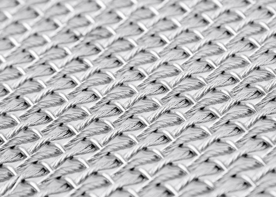 SS316L Transparan Logam Fleksibel Mesh Layar Anticorrosion 13ft Lebar
