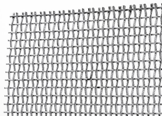 SS316L Transparan Logam Fleksibel Mesh Layar Anticorrosion 13ft Lebar