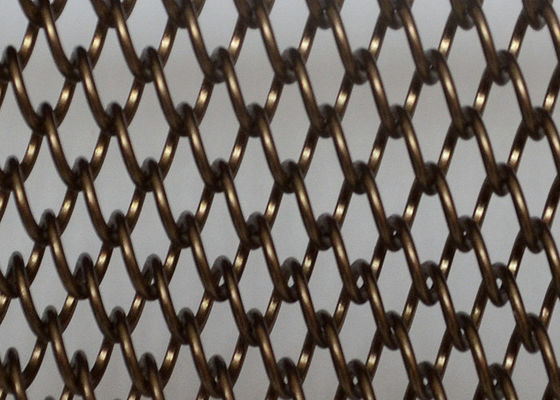 ShuoLong Space Dividing Metal Mesh Curtain Panel Perunggu Antik 8.4mm