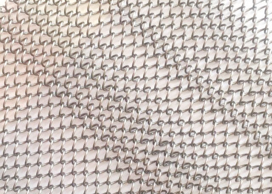 SS316 Fleksibel Metal Coil Drapery H8m 6.5kg/M2