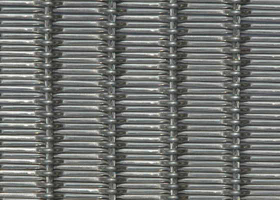 Crimped 9mm 2m Fleksibel Metal Mesh Fabric OEM Elevator Panel Dinding Interior