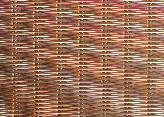 12m Arsitektur Tenunan Kain Mesh Logam Fleksibel Minyak Gratis 1.55mm Batang Pitch