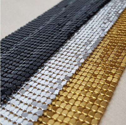 4mm Dia Woven Aluminium Metal Payet Kain Antiwear Dekorasi Partisi Cladding