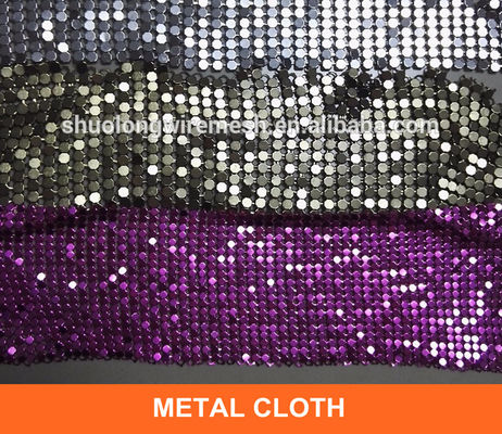 4mm Dia Woven Aluminium Metal Payet Kain Antiwear Dekorasi Partisi Cladding