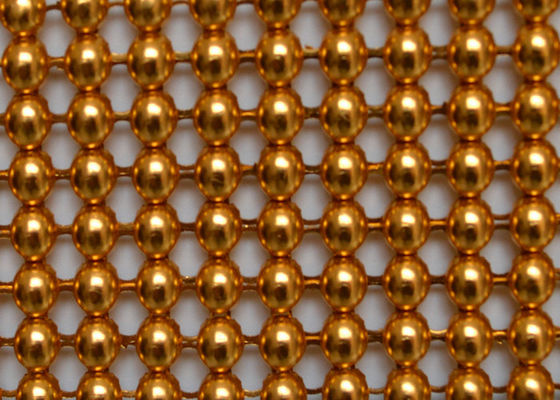 Dekorasi Fasad 2mm Metalik Payet Kain PVD Aluminium Mesh Fabric