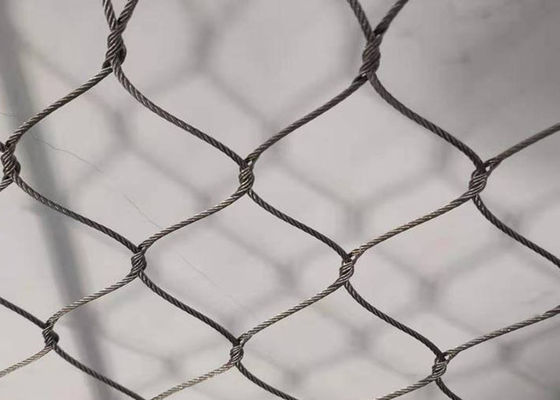 SHUOLONG 7x7 Hand Woven Mesh Fasad Stainless Steel Rope Mesh Netting